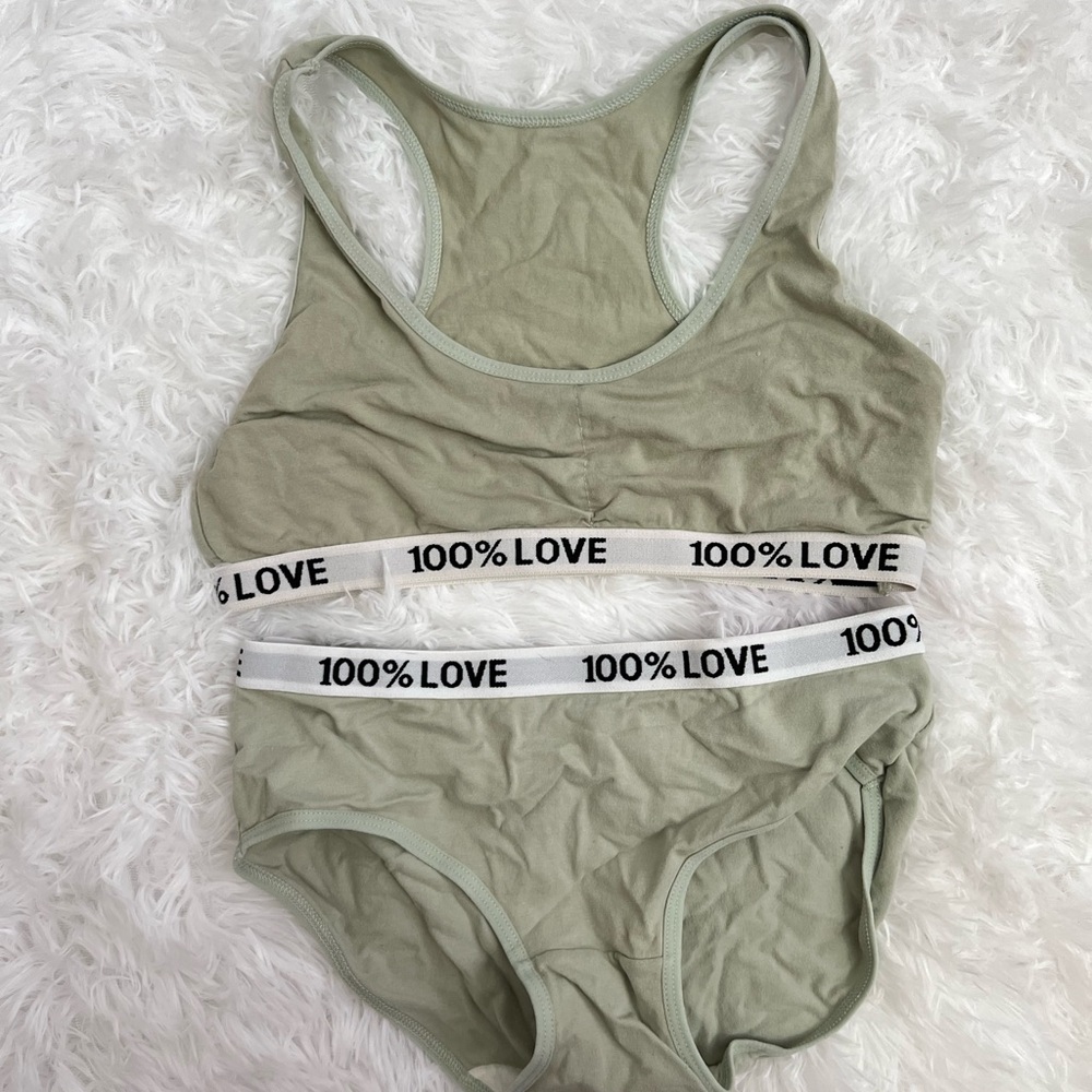 New Sage Green Top and Brief Set